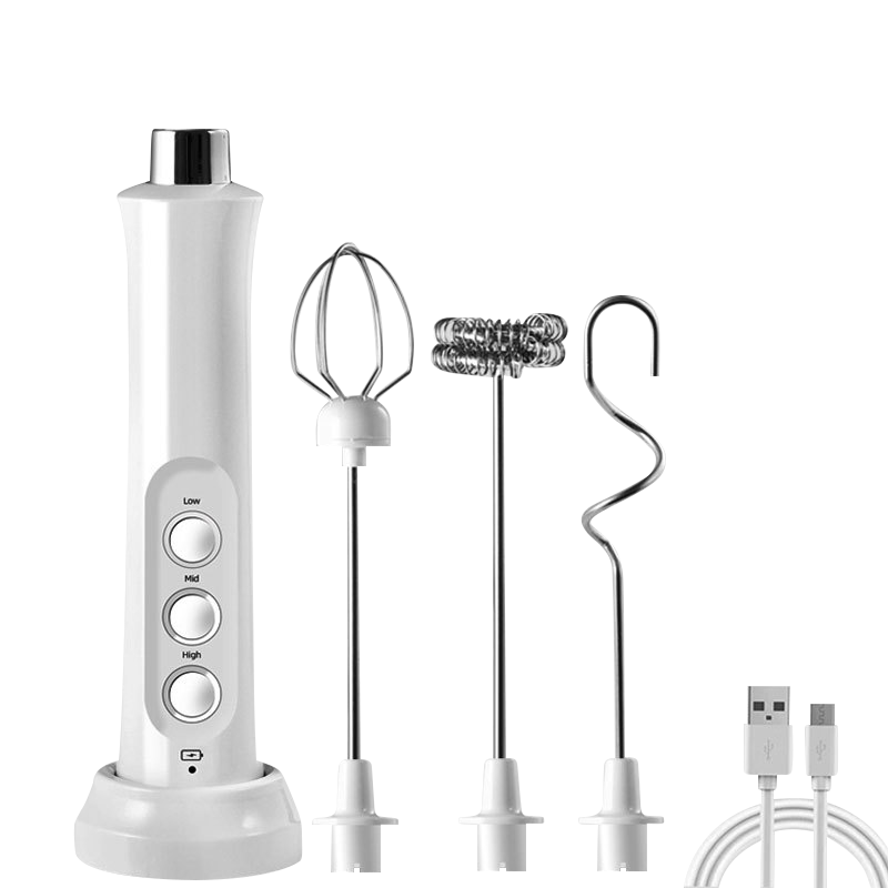 Yogurt Maker Electric - 3 で 1 ポータブル充電式電動ミルク泡立て器フォームメーカーハンドヘルドフォーマー高速ドリンクミキサーコーヒー泡立て杖