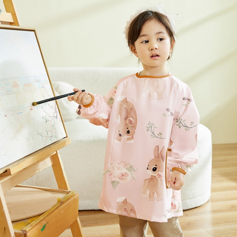 子供用防水アートカバーシャツ長袖ペイントエプロン幼稚園の美術 - Kitchen Appliances Toys のレビューと価格