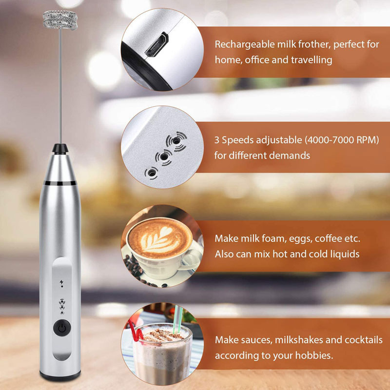 ミニ電動ハンドヘルドミルク泡立て器電動ブレンダー USB 電 - Yogurt Maker Electric のレビューと価格