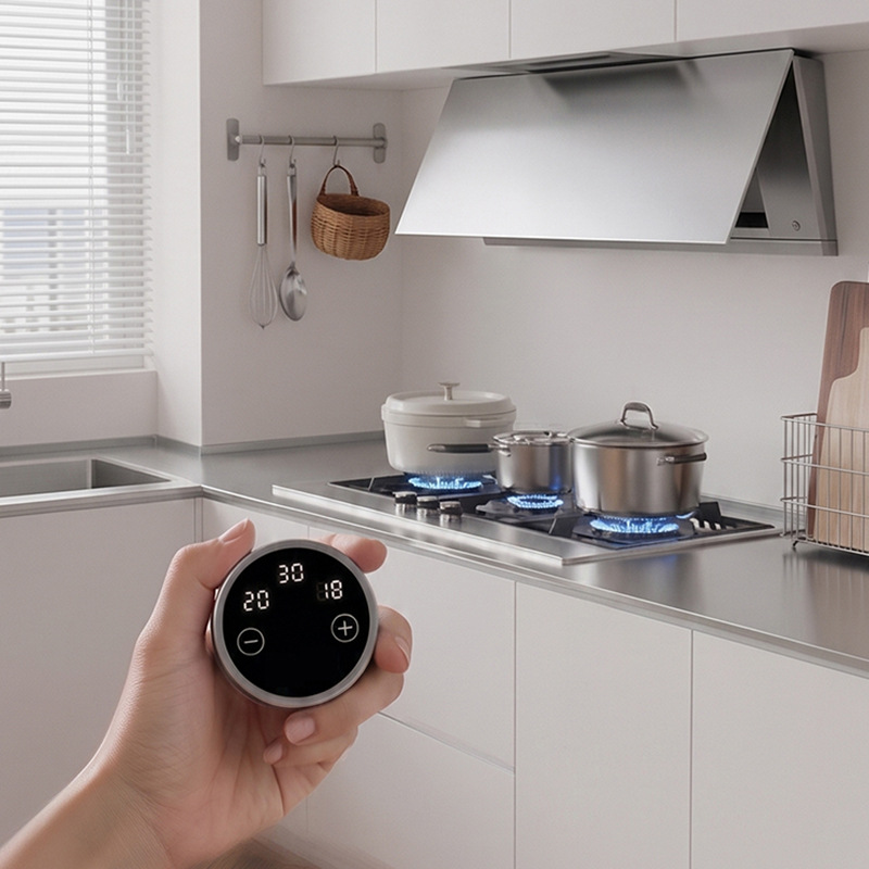 304ステンレス鋼ガスコンロ、3口バーナー、内蔵タイマー、高 - Kitchen Appliances Built In のレビューと価格